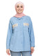 Ice Embellished Denim Shirt - Khotwh